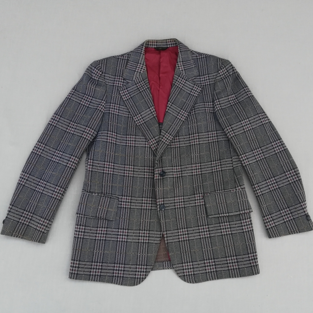 Vintage Polyester Plaid Jacket - Picture 5 of 8